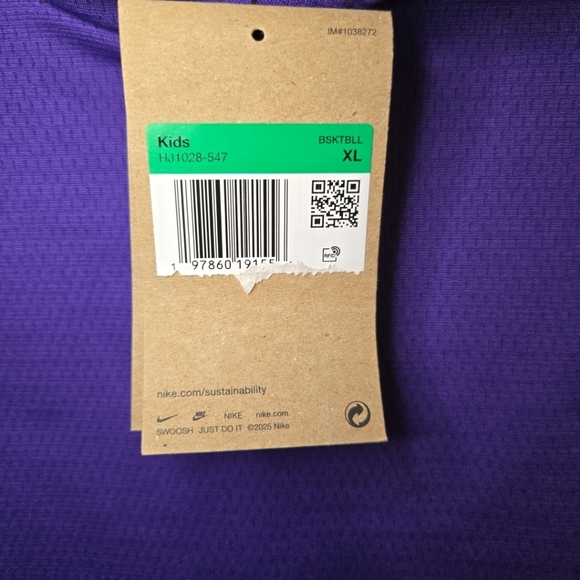 Nike Kobe Bryant Mamba Kids' Therma-Fit Purple Yellow Hoodie HJ1028-547 Size XL - Picture 7 of 14